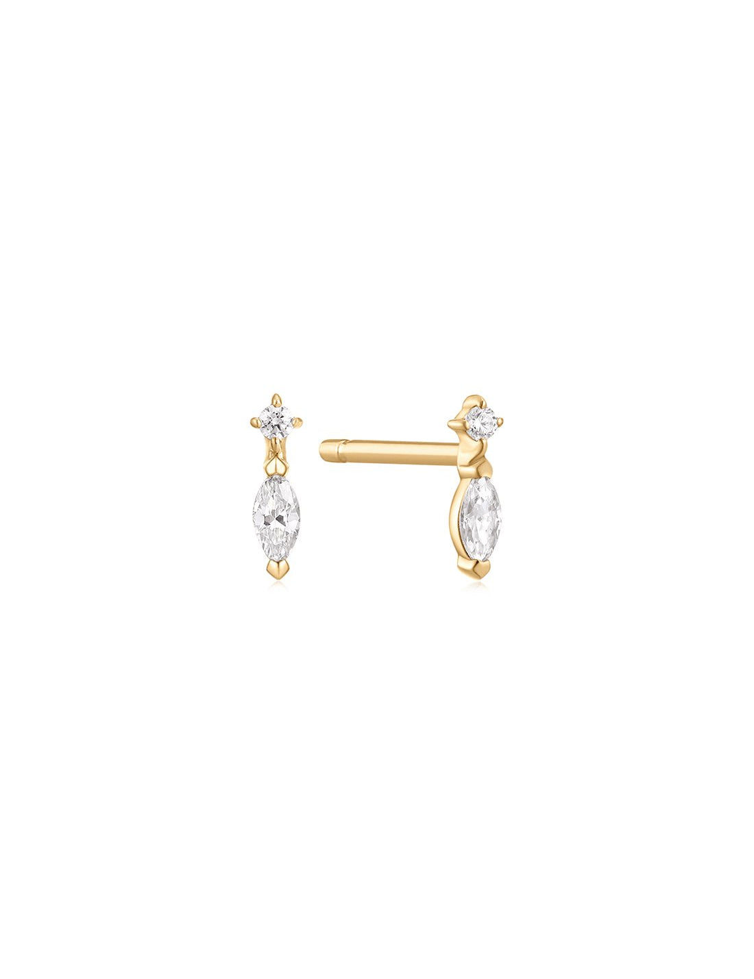 The Solstice Cultured Diamond 9ct Solid Gold Stud Earrings - Molten Store