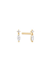 The Solstice Cultured Diamond 9ct Solid Gold Stud Earrings - Molten Store