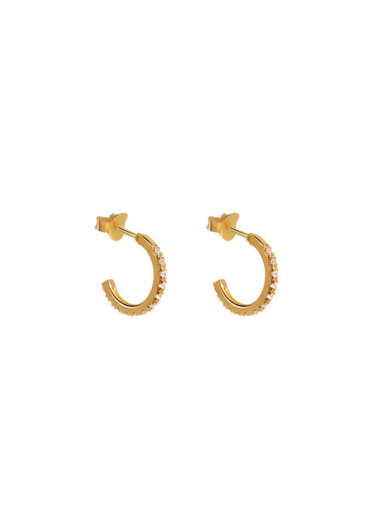 The Sonnet Gold Vermeil Half Hoop Earrings - Molten Store