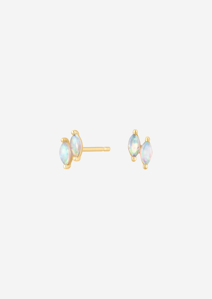 The Spellbound Opal 14ct Solid Gold Stud Earrings - Molten Store