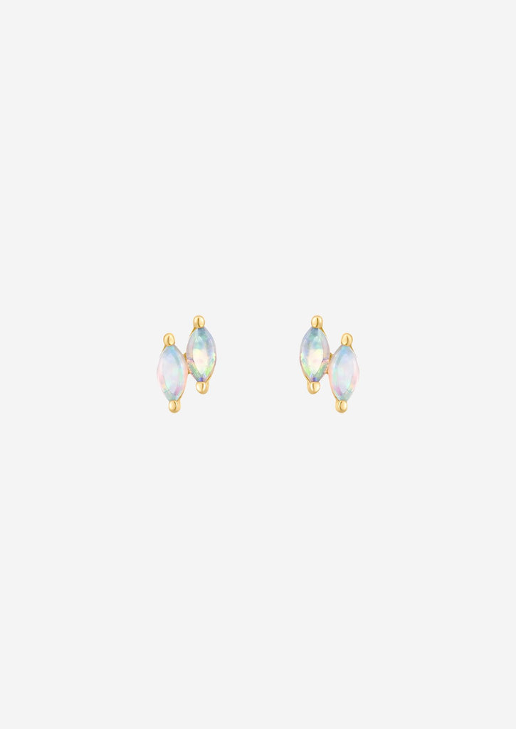 The Spellbound Opal 14ct Solid Gold Stud Earrings - Molten Store