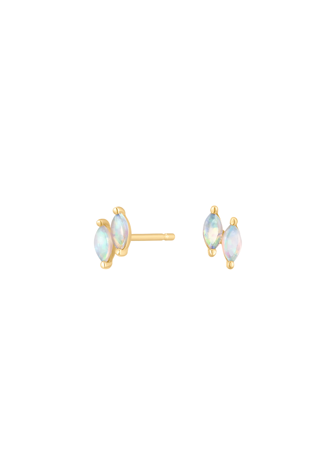 The Spellbound Opal 14ct Solid Gold Stud Earrings - Molten Store