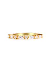 The Splendid Yellow Gold Diamond Band - Molten Store