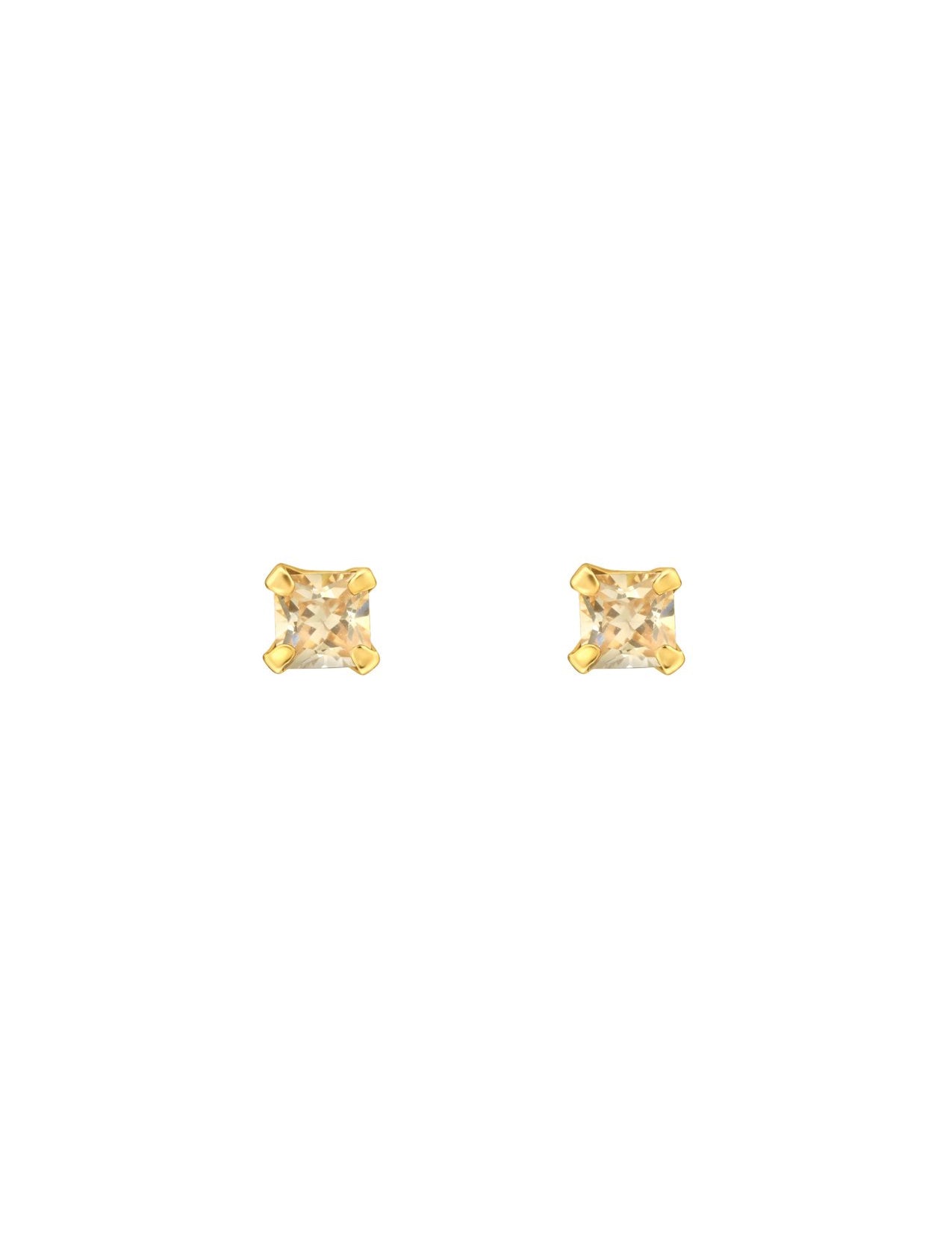 The Splendour Champagne Gold Vermeil Stud Earrings - Molten Store