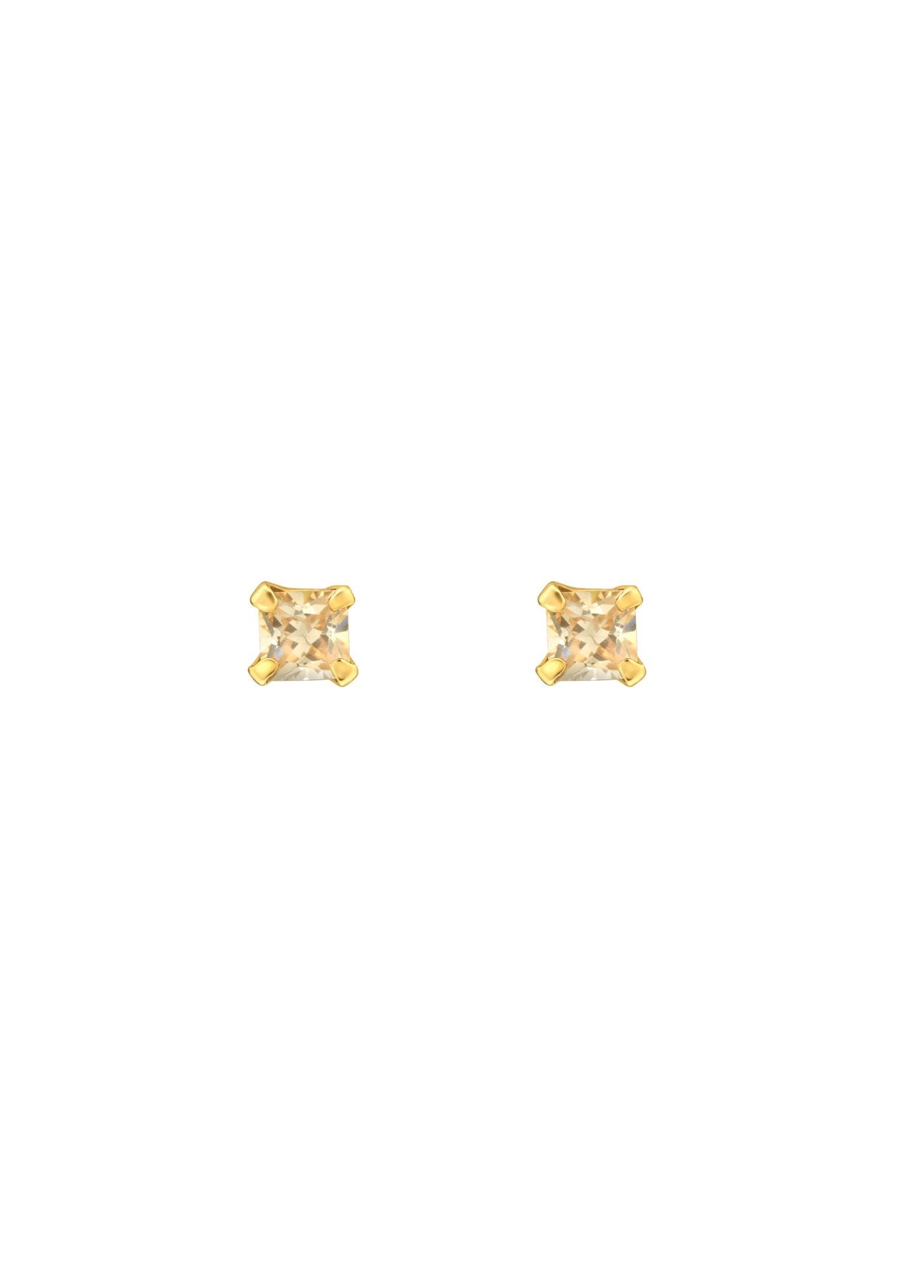 The Splendour Champagne Gold Vermeil Stud Earrings - Molten Store