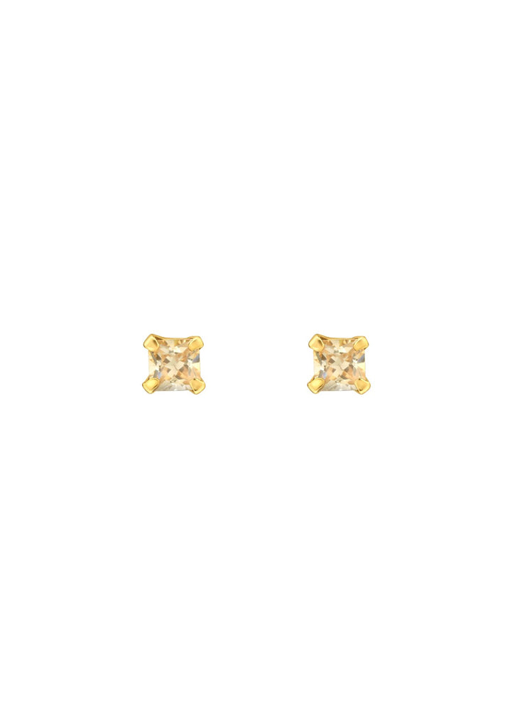 The Splendour Champagne Gold Vermeil Stud Earrings - Molten Store