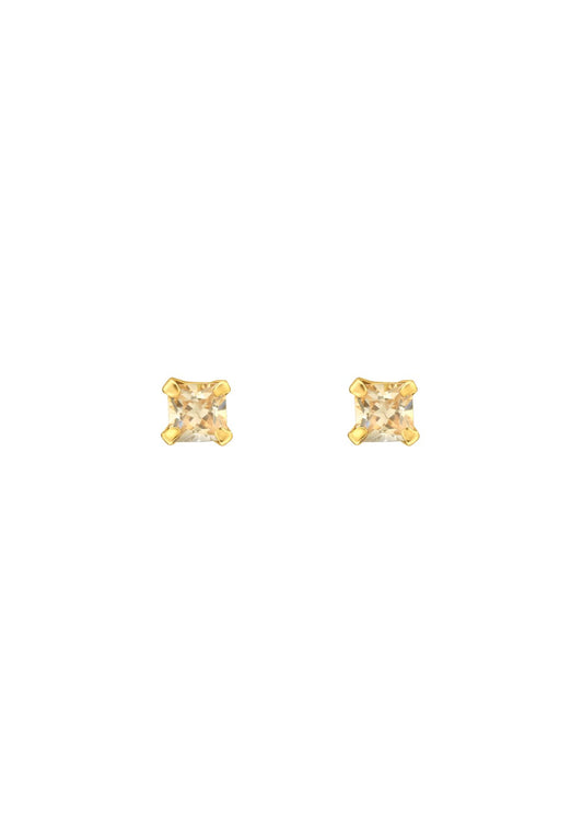 The Splendour Champagne Gold Vermeil Stud Earrings - Molten Store