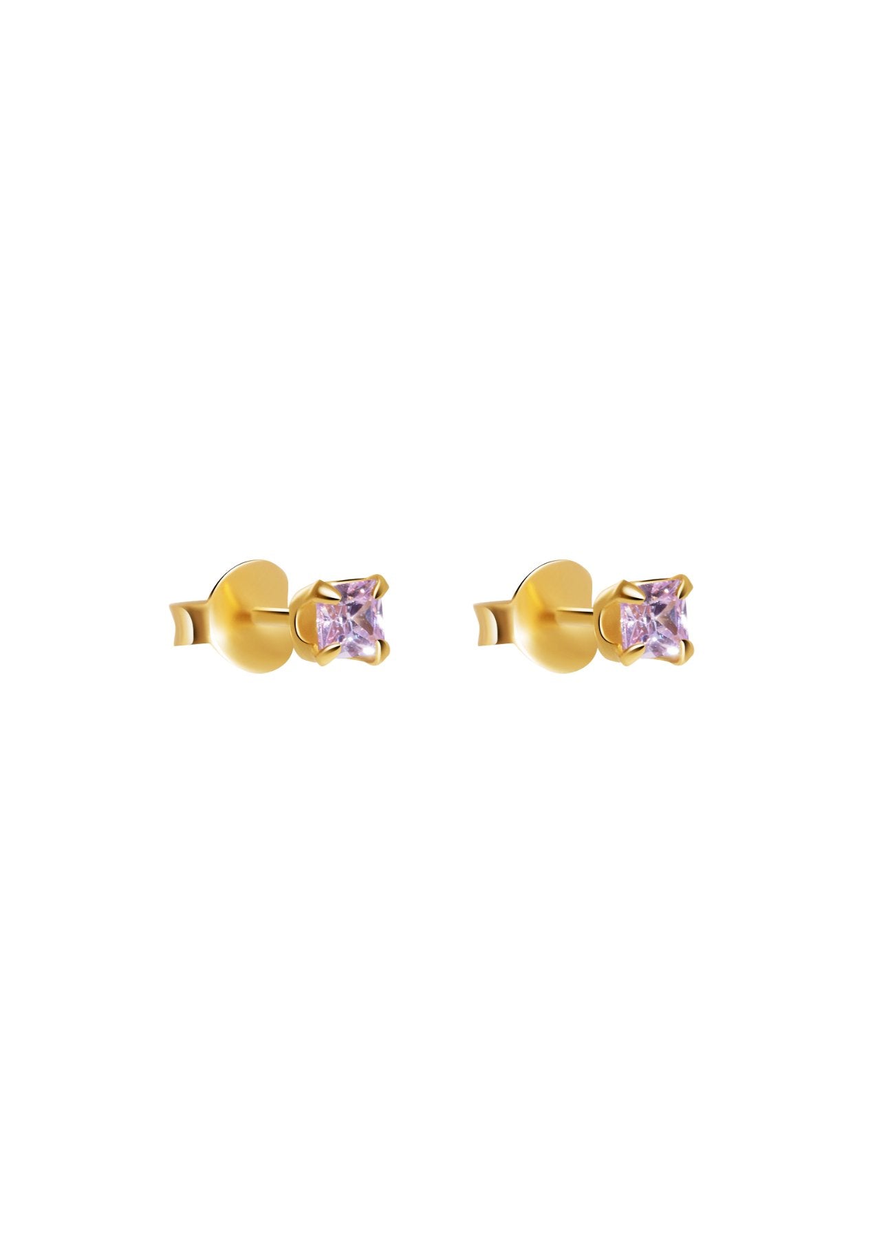 The Splendour Lavender Gold Vermeil Stud Earrings - Molten Store