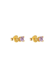 The Splendour Lavender Gold Vermeil Stud Earrings - Molten Store