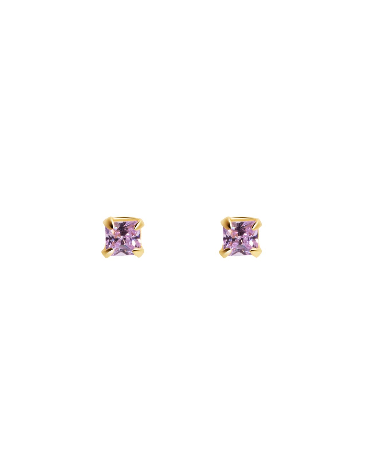 The Splendour Lavender Gold Vermeil Stud Earrings - Molten Store