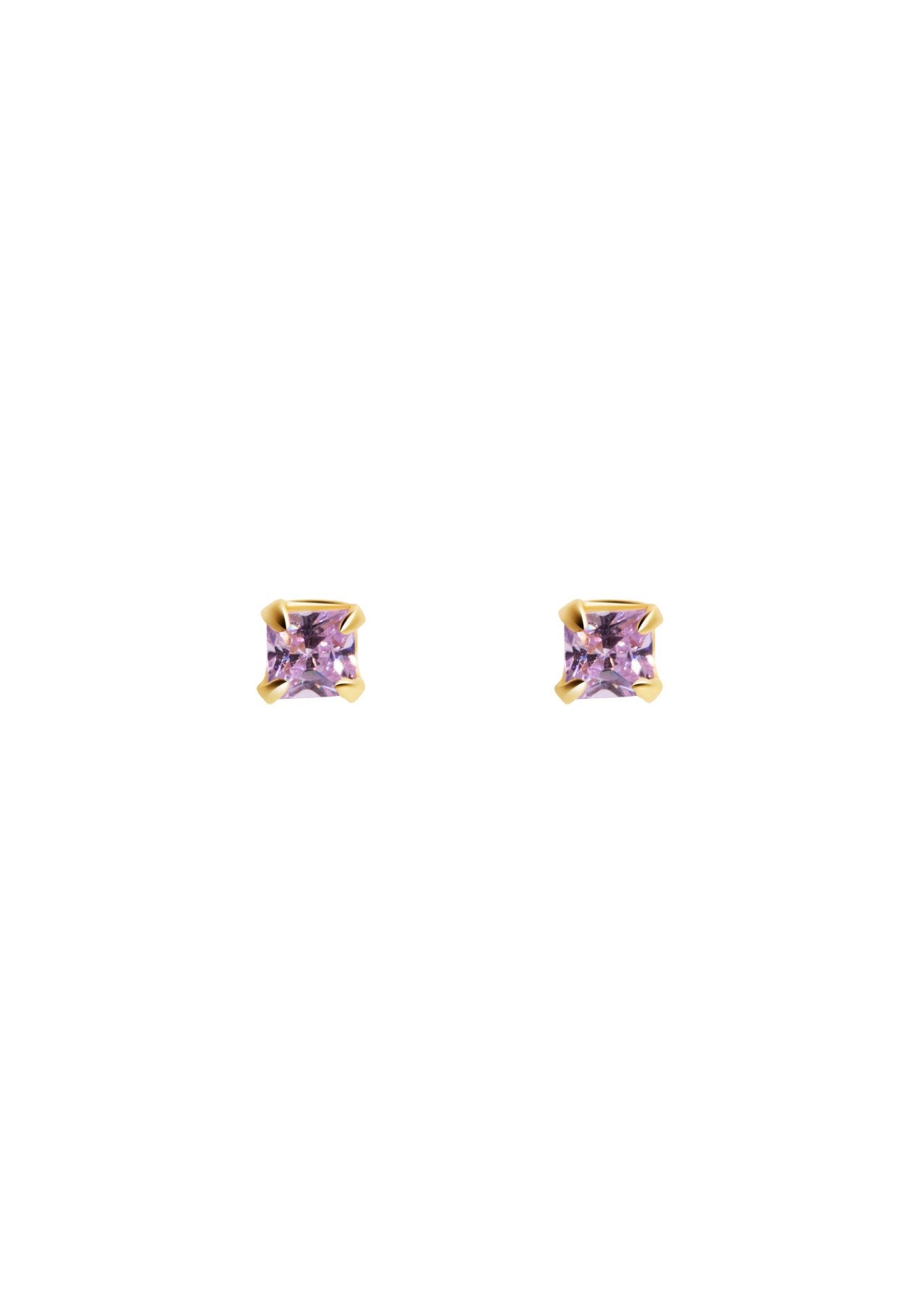 The Splendour Lavender Gold Vermeil Stud Earrings - Molten Store