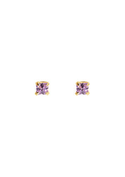 The Splendour Lavender Gold Vermeil Stud Earrings - Molten Store