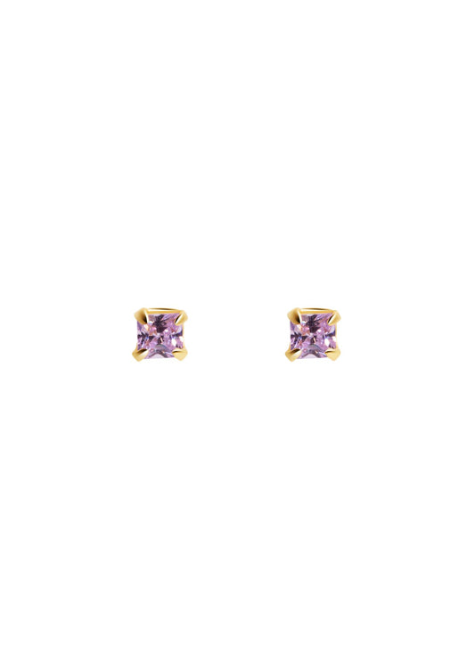 The Splendour Lavender Gold Vermeil Stud Earrings - Molten Store