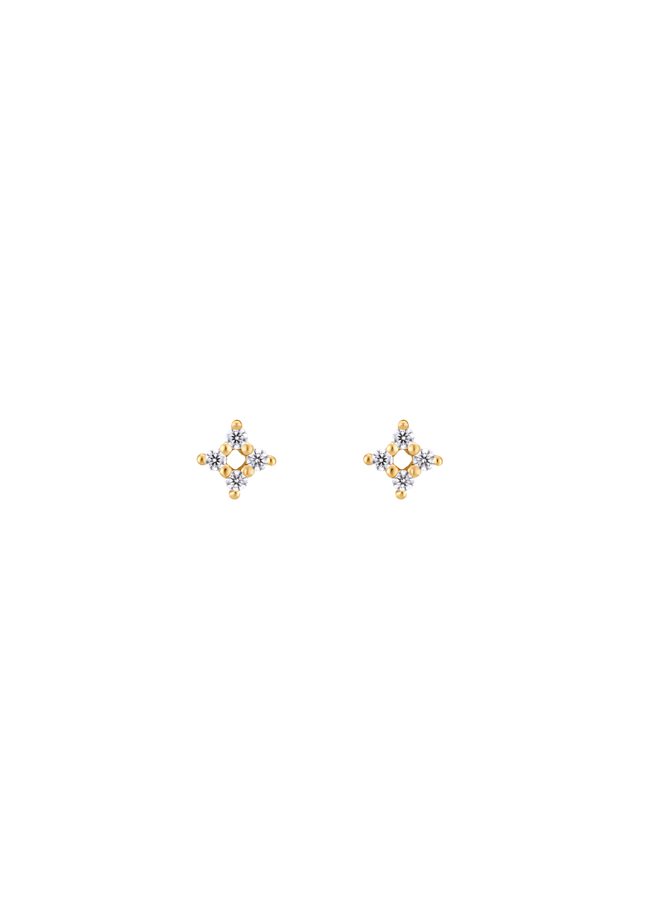 The Starling Diamond 14ct Solid Gold Labret Stud Earrings - Molten Store