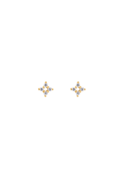 The Starling Diamond 14ct Solid Gold Labret Stud Earrings - Molten Store