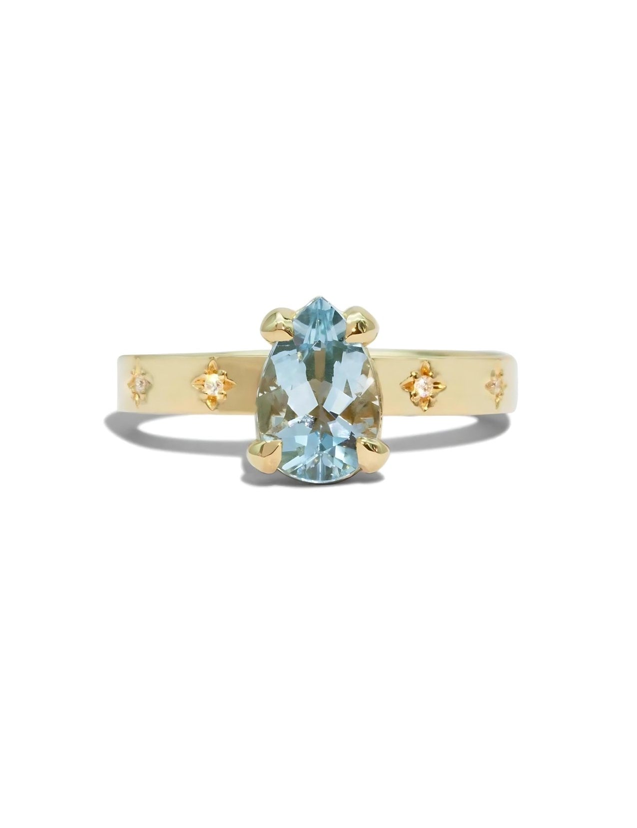 The Stella Ring with 1.14ct Aquamarine - Molten Store