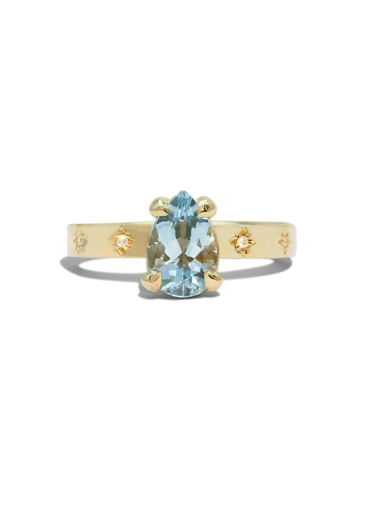 The Stella Ring with 1.14ct Aquamarine - Molten Store