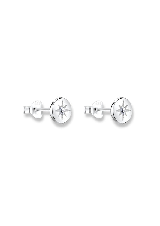 The Stellar Silver Stud Earrings - Molten Store