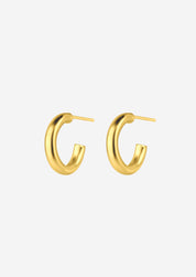 The Sunray 14ct Gold Vermeil Half Hoop Earrings - Molten Store