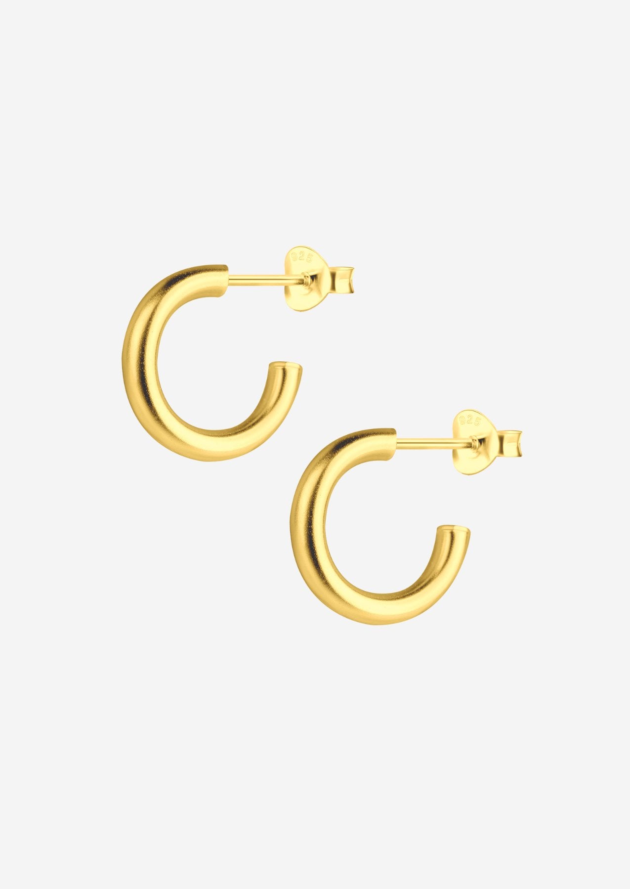 The Sunray 14ct Gold Vermeil Half Hoop Earrings - Molten Store