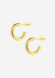 The Sunray 14ct Gold Vermeil Half Hoop Earrings - Molten Store