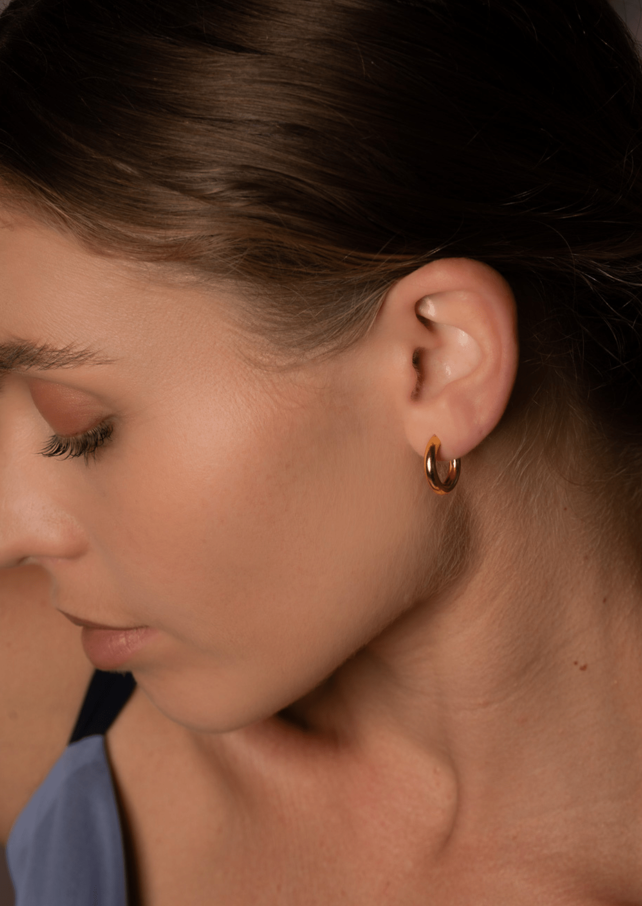 The Sunray 14ct Gold Vermeil Half Hoop Earrings - Molten Store