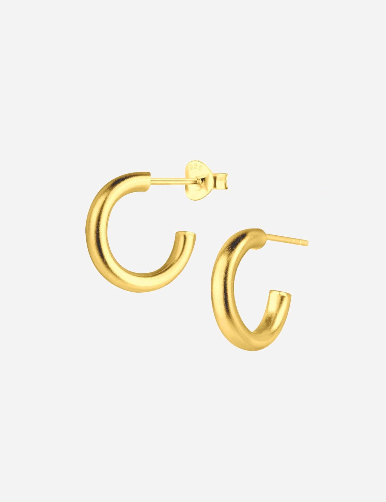 The Sunray 14ct Gold Vermeil Half Hoop Earrings - Molten Store