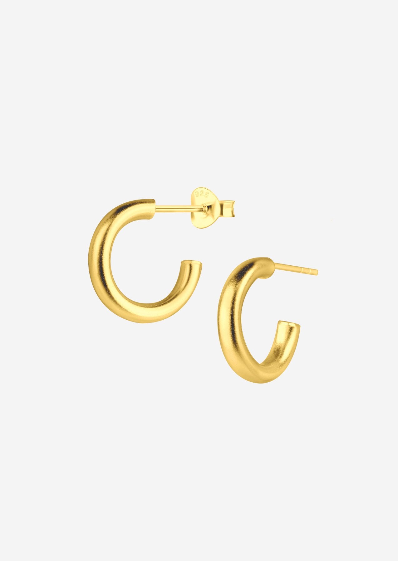 The Sunray 14ct Gold Vermeil Half Hoop Earrings - Molten Store