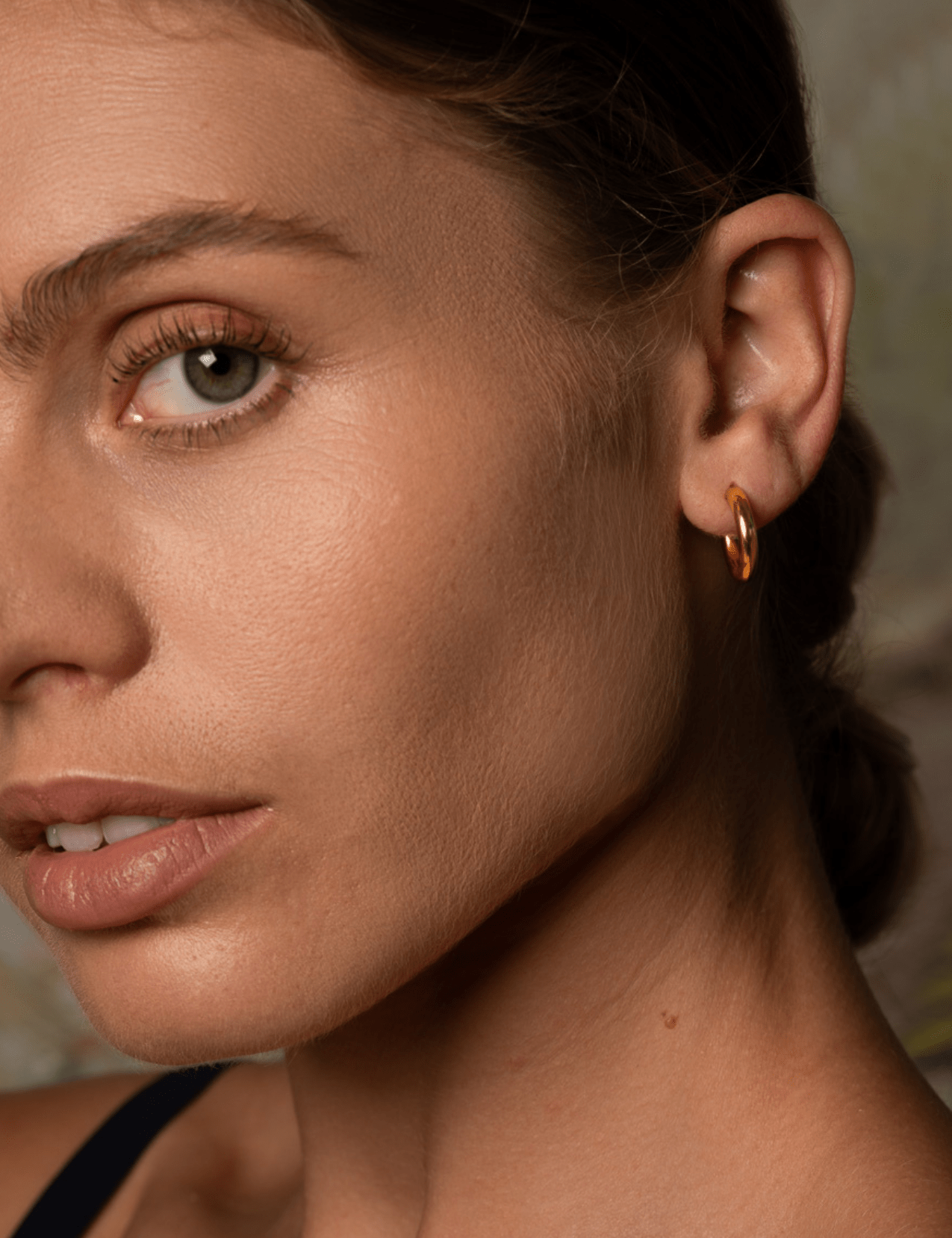 The Sunray 14ct Gold Vermeil Half Hoop Earrings - Molten Store