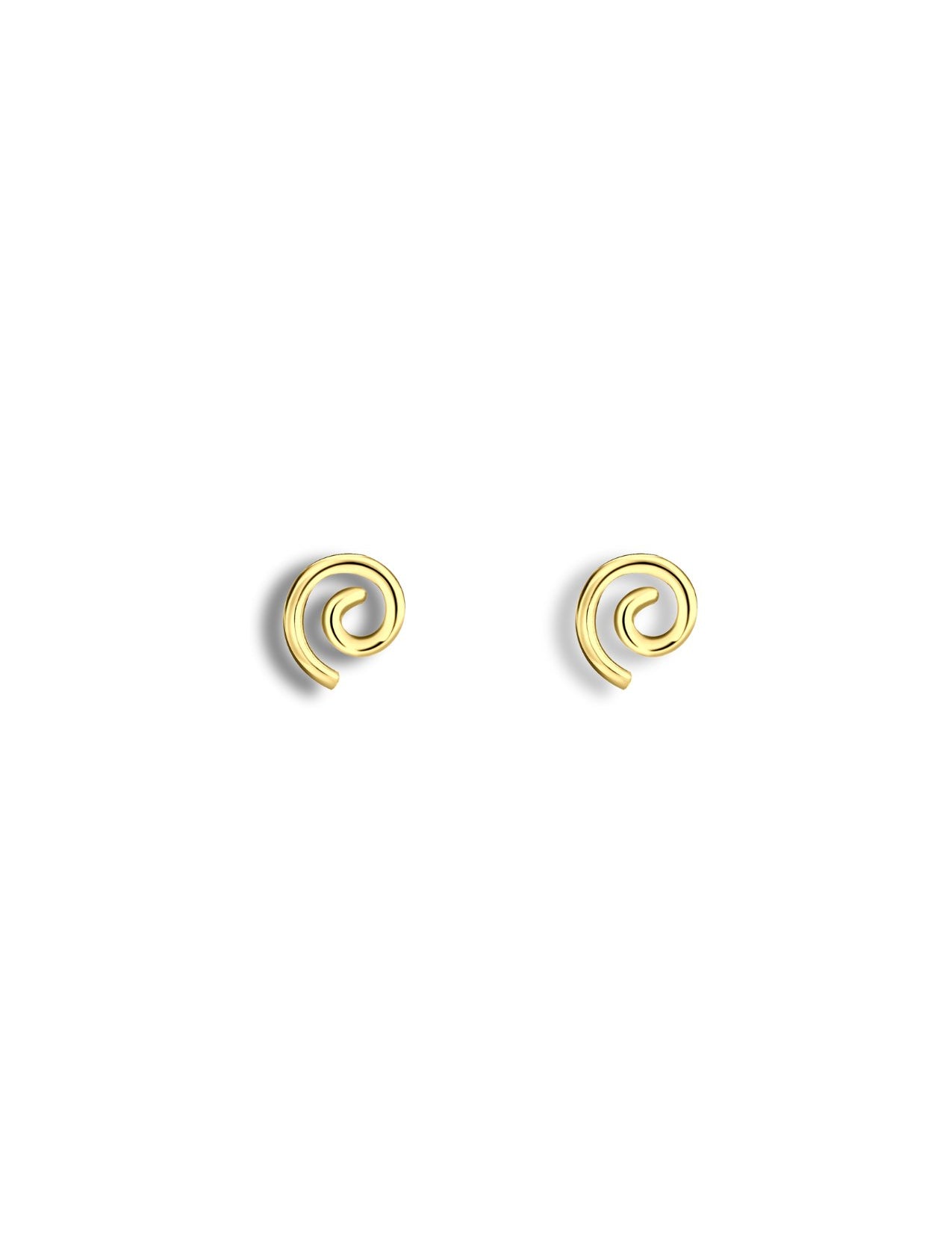 The Swirl 14ct Gold Vermeil Stud Earrings - Molten Store