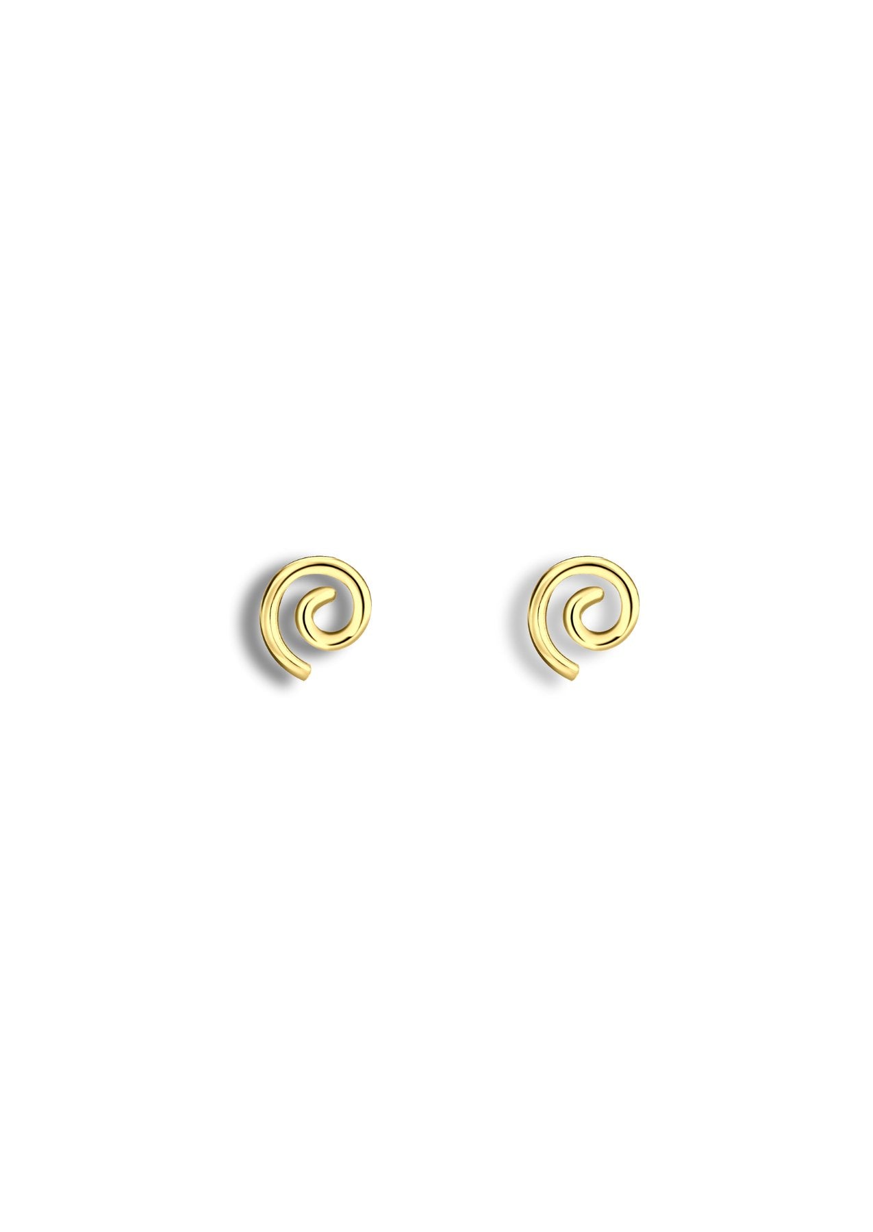 The Swirl 14ct Gold Vermeil Stud Earrings - Molten Store