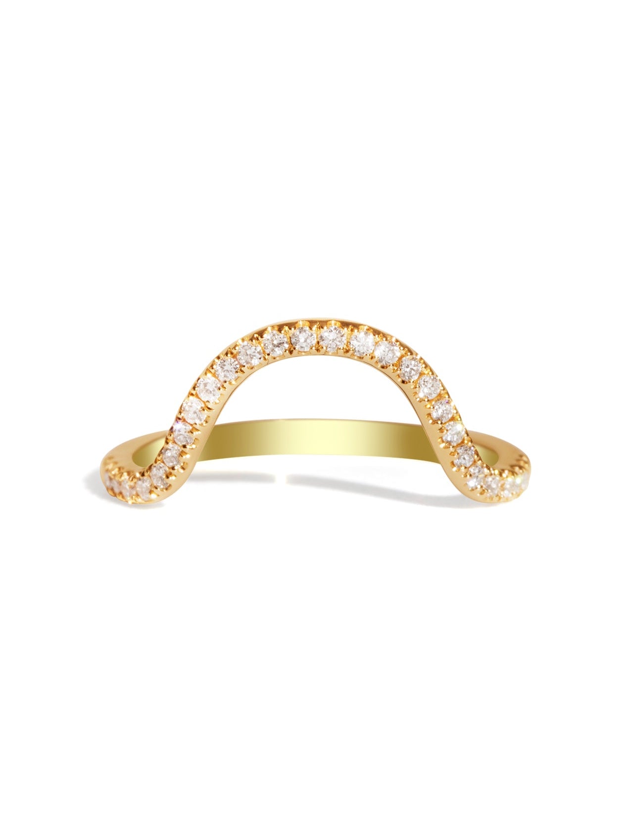 The Swoon Diamond Yellow Gold Band - Molten Store