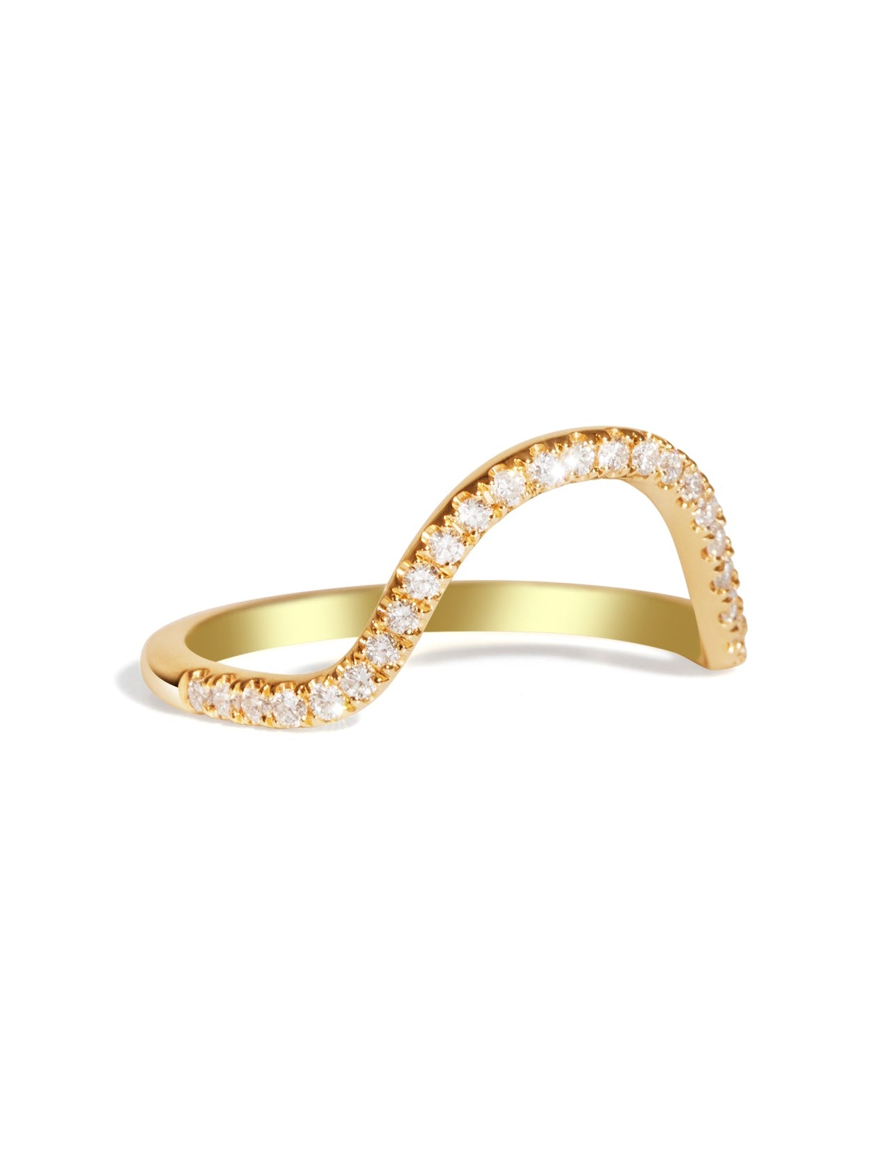 The Swoon Diamond Yellow Gold Band - Molten Store