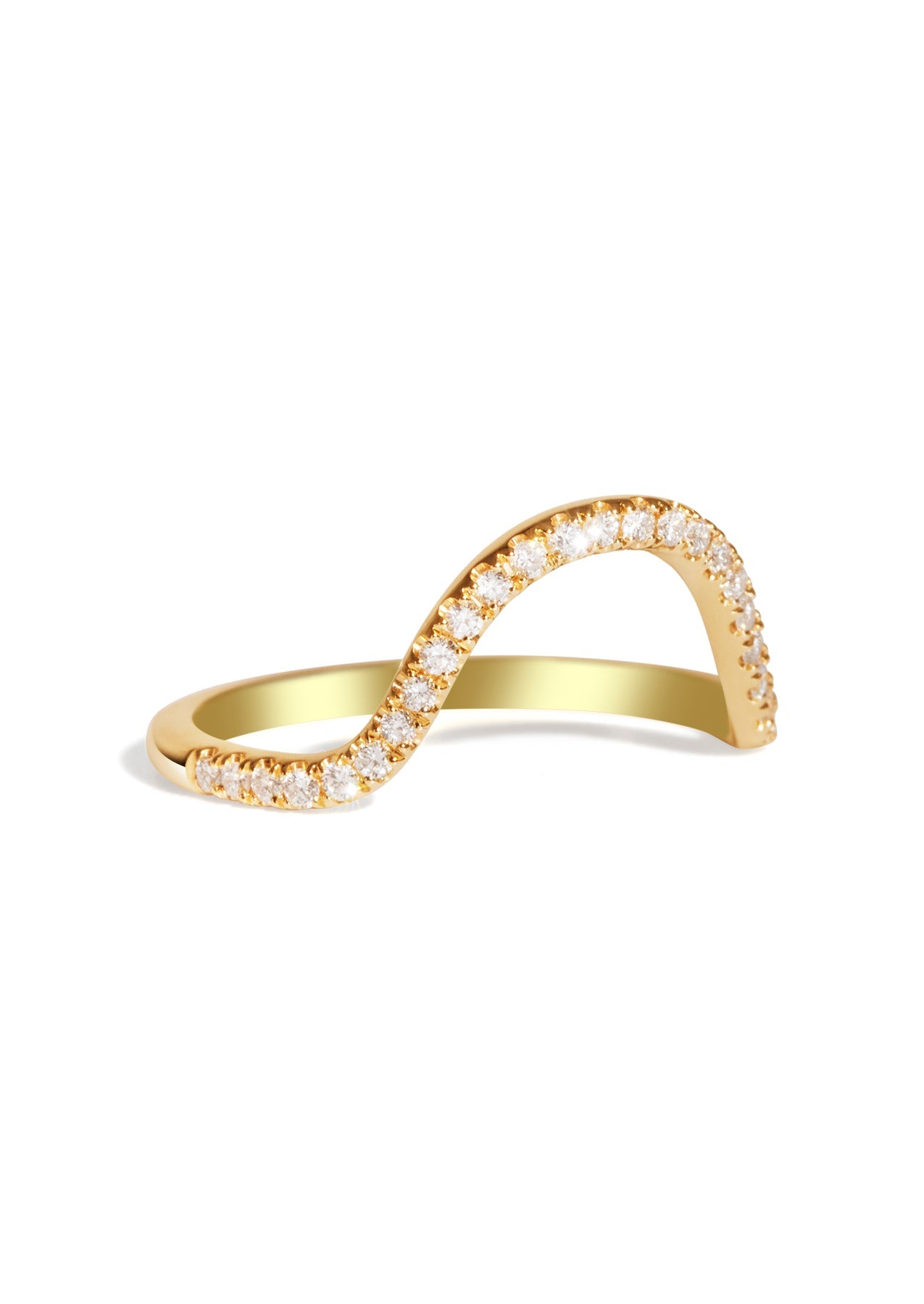 The Swoon Diamond Yellow Gold Band - Molten Store