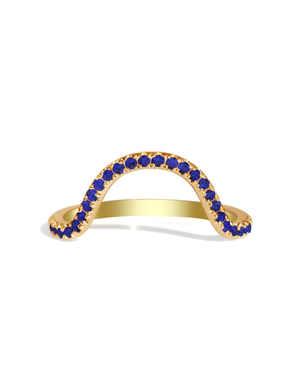 The Swoon Sapphire Yellow Gold Band - Molten Store