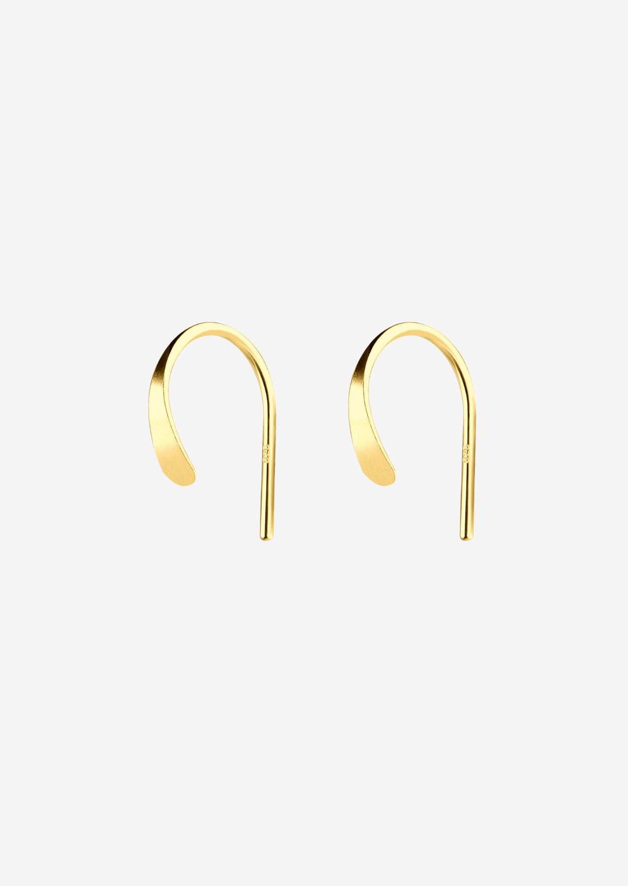 The Swoop 14ct Gold Vermeil Hook Earrings - Molten Store