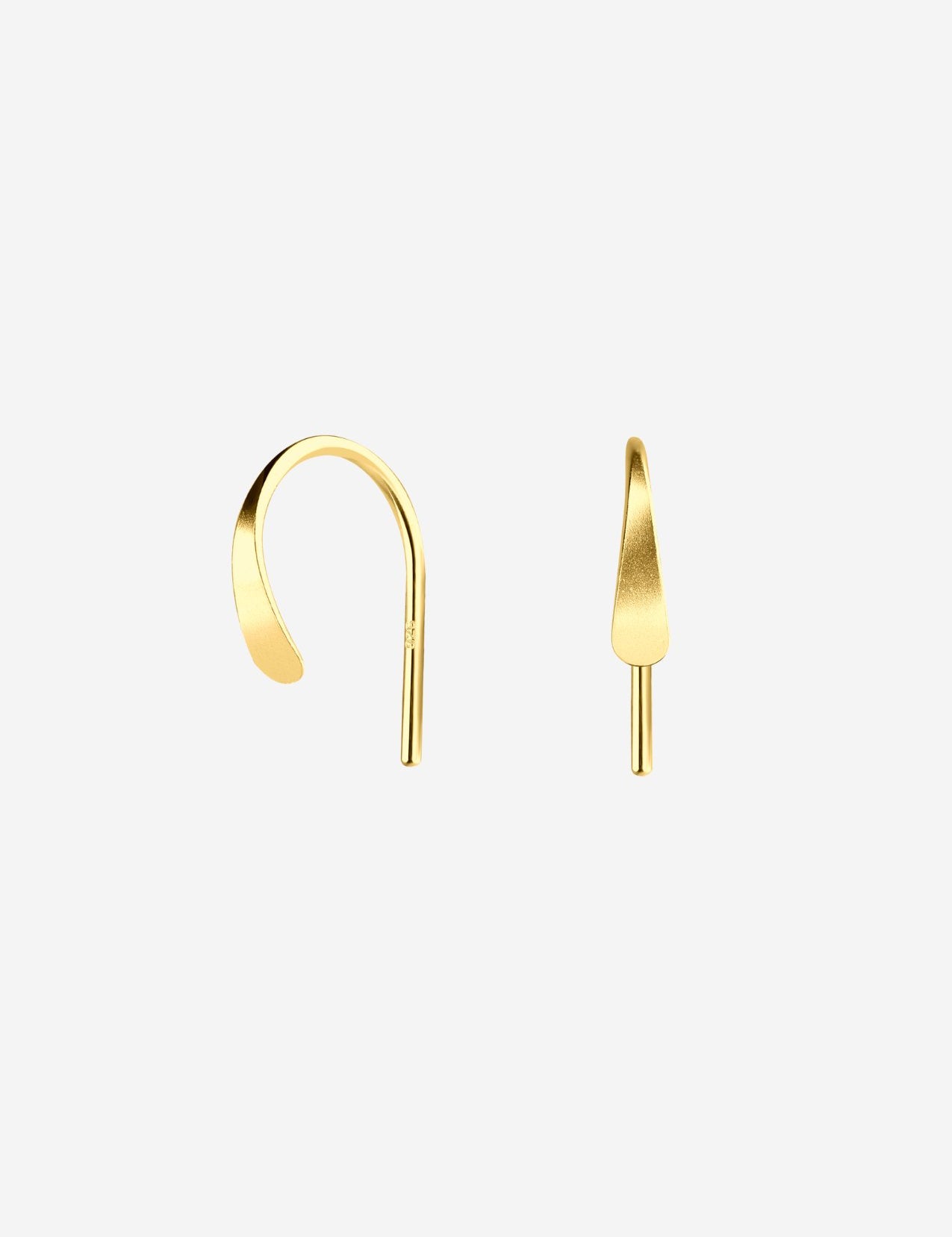 The Swoop 14ct Gold Vermeil Hook Earrings - Molten Store