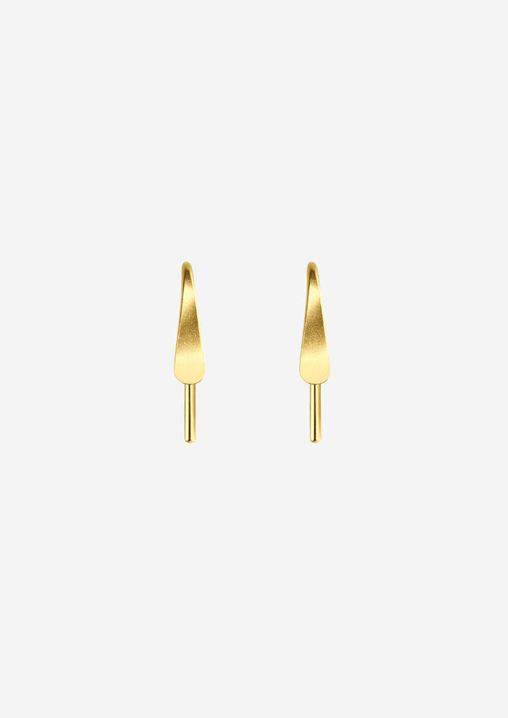 The Swoop 14ct Gold Vermeil Hook Earrings - Molten Store