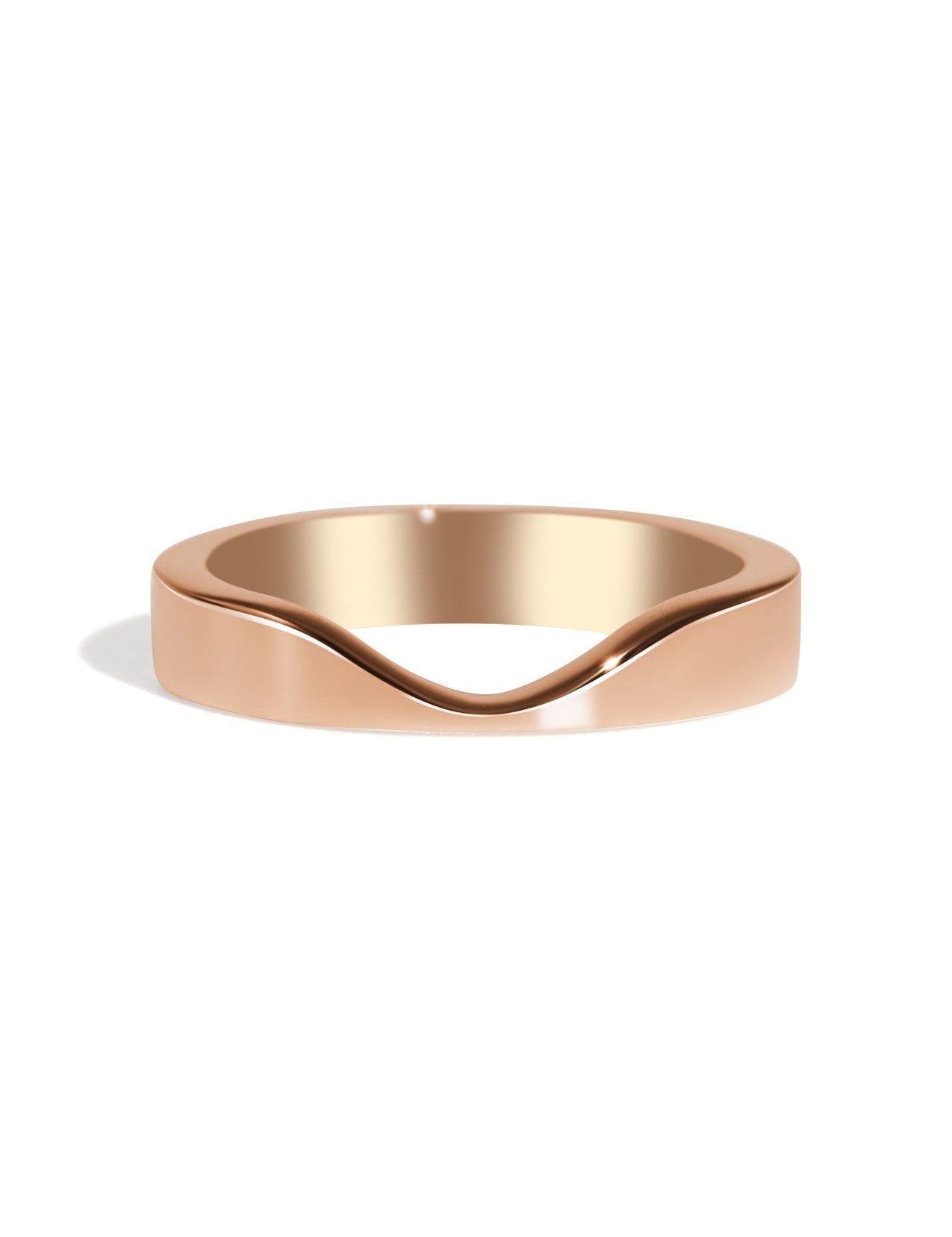 The Swoop Rose Gold Band - Molten Store