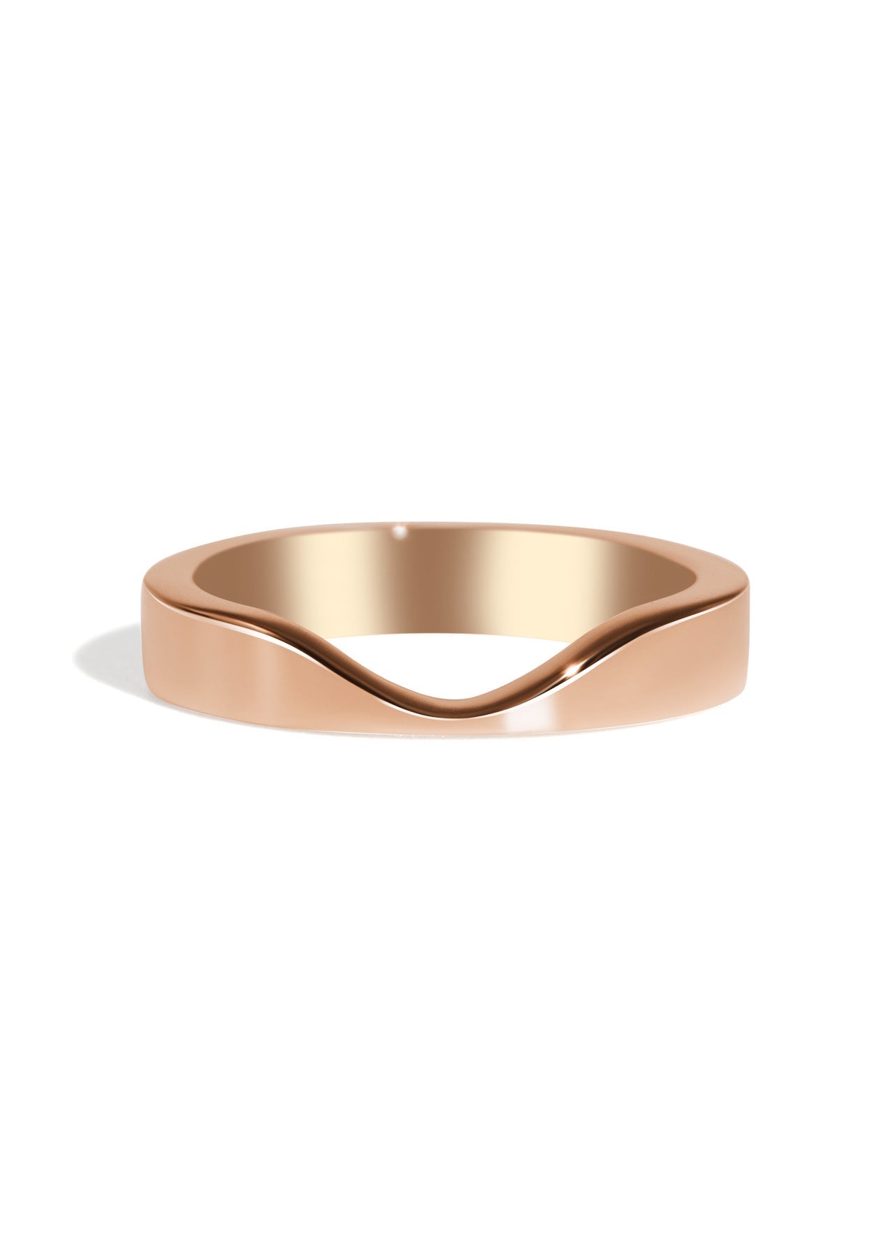 The Swoop Rose Gold Band - Molten Store