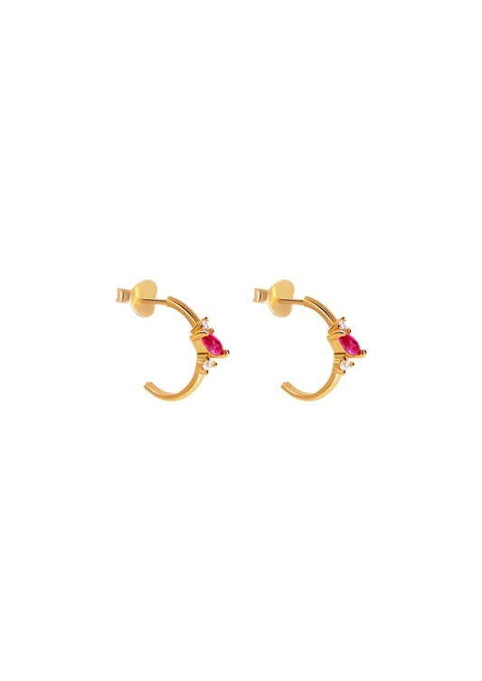 The Symphony Gold Vermeil Half Hoop Earrings - Molten Store