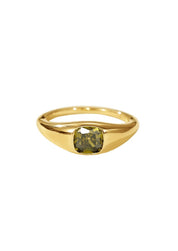 The Tea Party Matcha 14ct Gold Vermeil Signet Ring - Molten Store