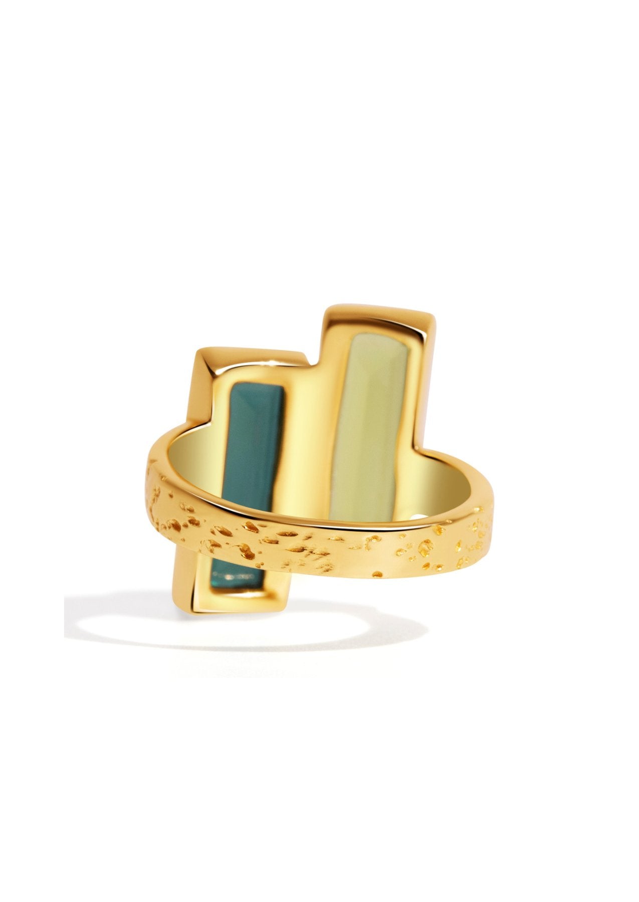 The Terra Tourmaline & Peridot 18ct Gold Vermeil Ring - Molten Store