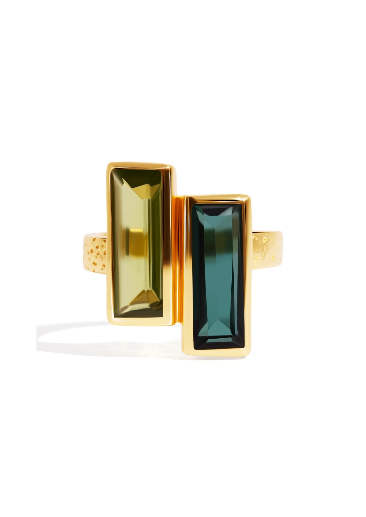 The Terra Tourmaline & Peridot 18ct Gold Vermeil Ring - Molten Store