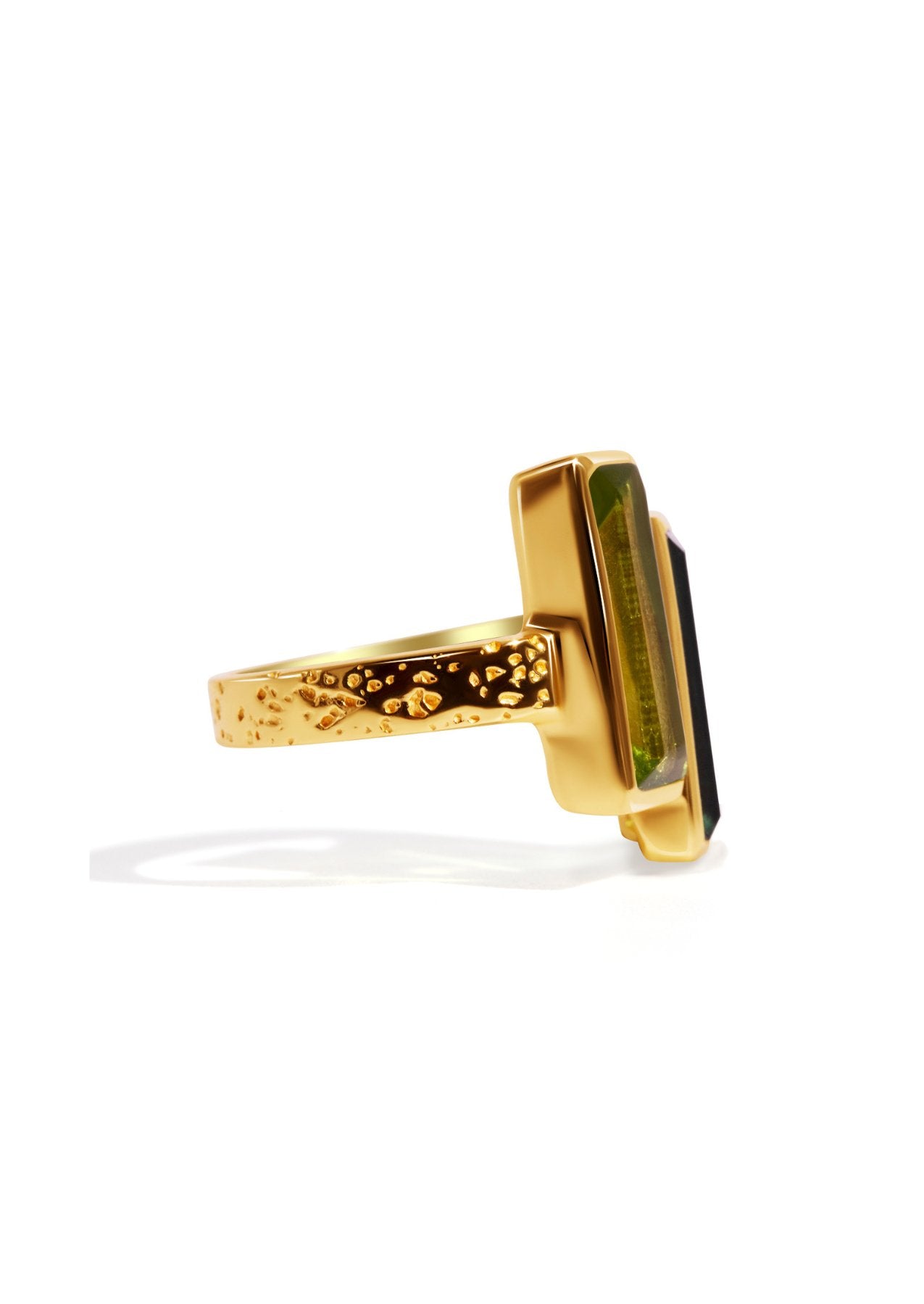 The Terra Tourmaline & Peridot 18ct Gold Vermeil Ring - Molten Store