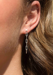 The Theia Silver Drop Earrings - Molten Store