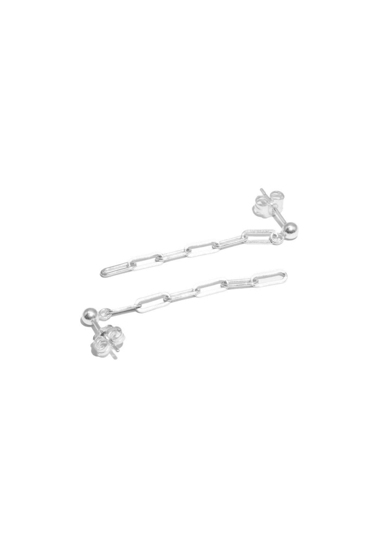 The Theia Silver Drop Earrings - Molten Store