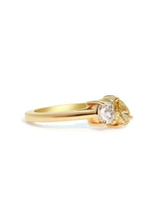 The Toi Et Moi Ring with 0.81ct Pear Diamond - Molten Store