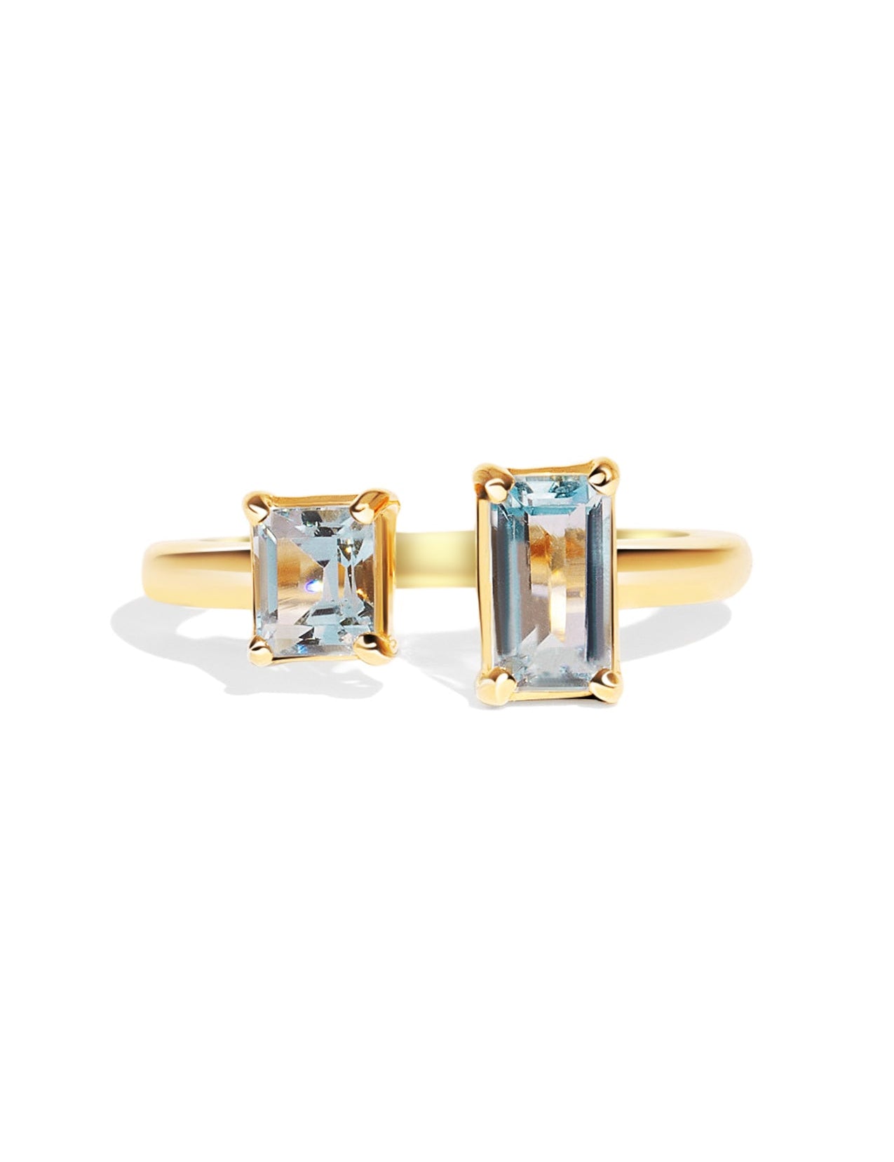 The Toi Et Moi Ring with 1.1ct Aquamarine - Molten Store