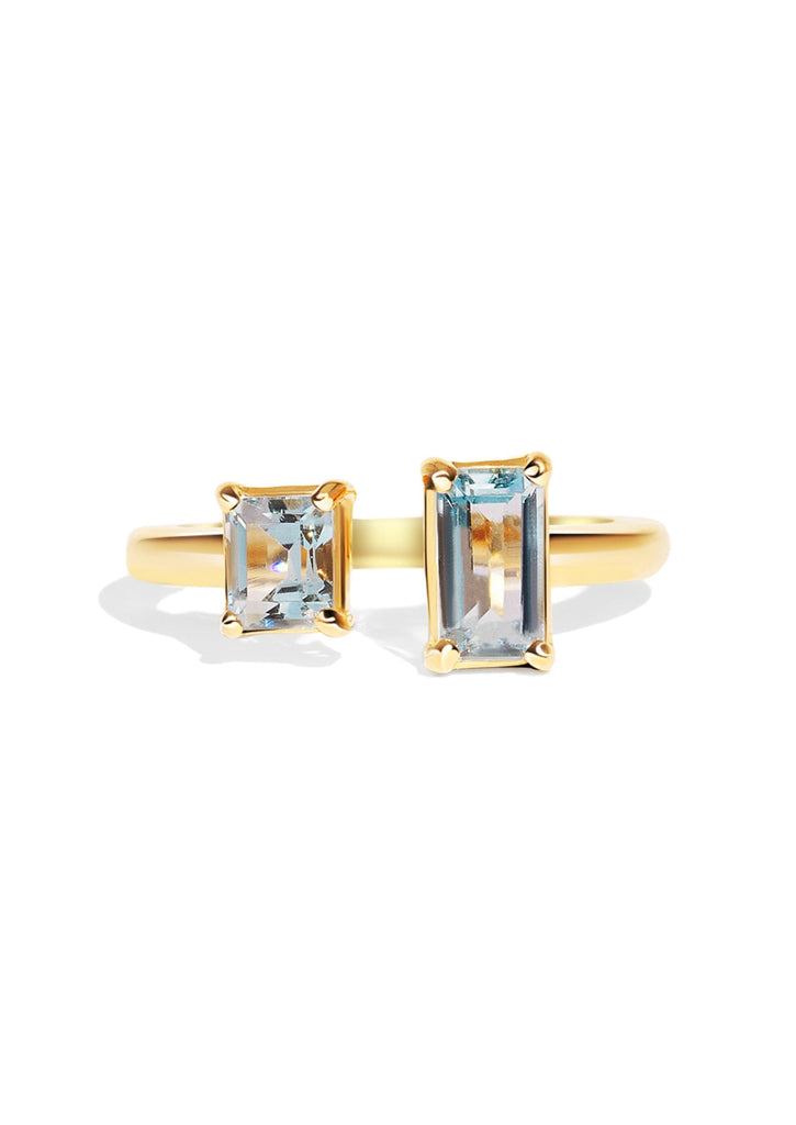 The Toi Et Moi Ring with 1.1ct Aquamarine - Molten Store